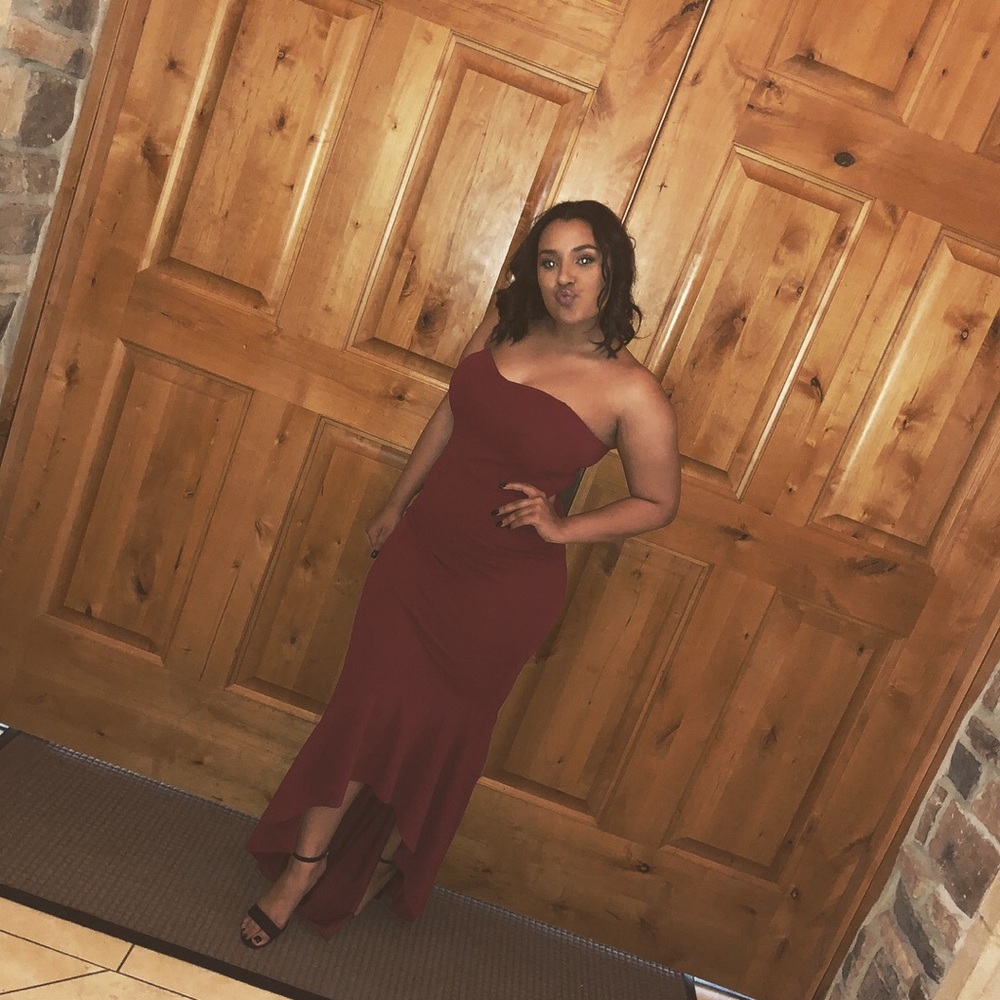 Red cocktail dress